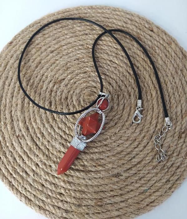 Doğaltaş Jasper Taşı Kolye Bijuteri Takı Aksesuar - Image 1