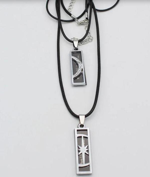 Kolye Gerdanlık 2 adet Sevgili Aşk When I Fall in Love With You Kadın genç kız takı aksesuar hediye  - Image 1