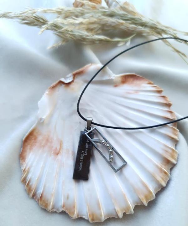 Kolye Gerdanlık Sevgili Aşk When I Fall in Love With You Kadın genç kız takı aksesuar hediye  - Image 1