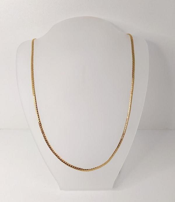 Kolye İtalyan Yassı 3 mm Paslanmaz Çelik 316 Kolye Kadın Erkek Unisex  - Image 1