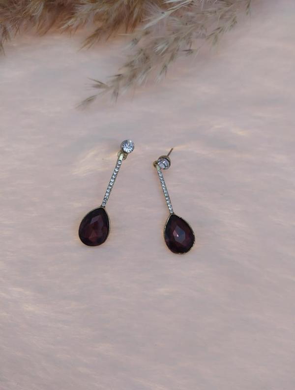Hdmarketim Swarovski Karışık Taşlı Sallantılı Küpe Dogal Temalı - Image 1