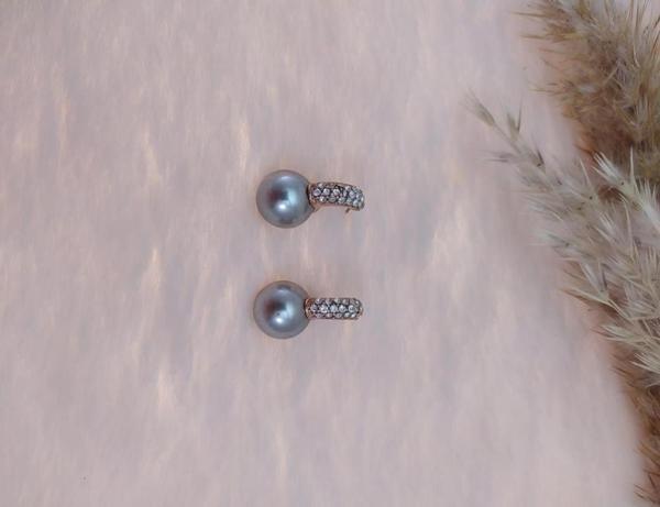 Hdmarketim Swarovski Taşlı İnci Küpe - Image 1
