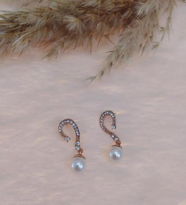 Hdmarketim Swarovski Taşlı İncili Doğa Temalı Küpe - Image 1