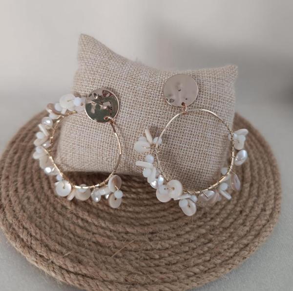 Küpe Otantik Doğal Taş Halka Sallantılı Küpe Nişan Düğün Kadın Takı Hediye - Image 1