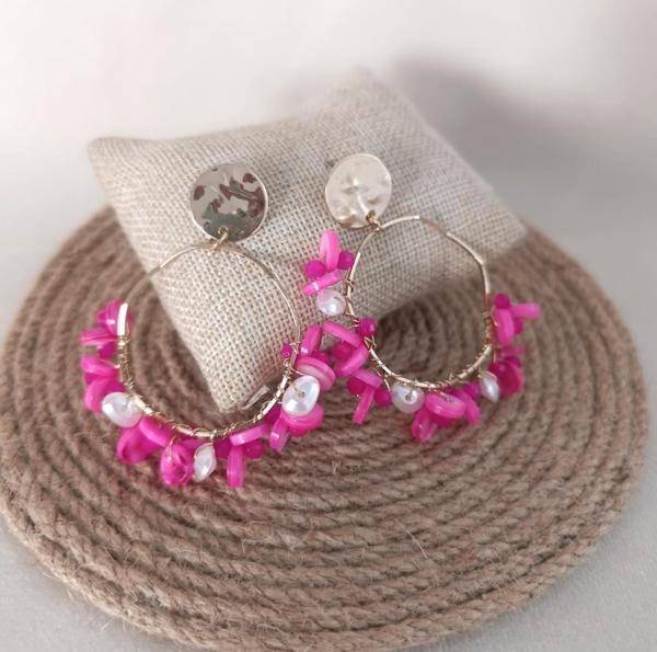 Küpe Otantik Doğal Taş Halka Sallantılı Küpe Nişan Düğün Kadın Takı Hediye - Image 1