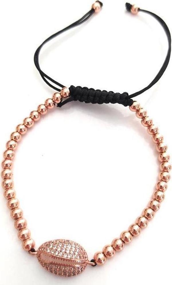 Asansörlü Swarovski Taşlı Bileklik Ayarlanabilir Kadın Rose Gold9562 - Image 1