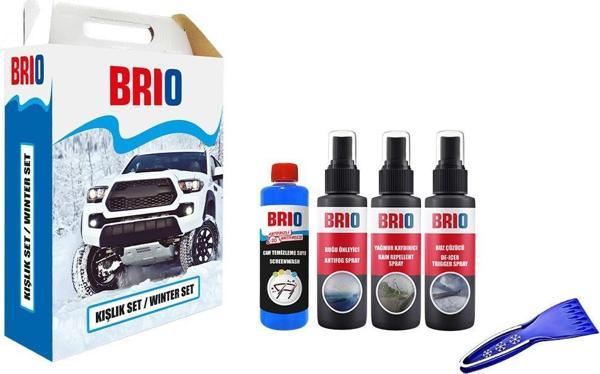 Brio Kışlık Set Plus Buğu Önleyici+Yağmur Kaydırıcı+Buz Kazıyıcı+Buz Çözücü+Cam Suyu -50 Derece - Image 1
