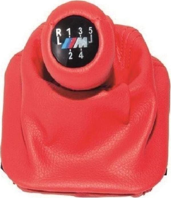 Wender Parts Bmw E30 Uyumlu  Topuzlu Vites Körüğü 5 Ileri Kırmızı -///m- - Image 1