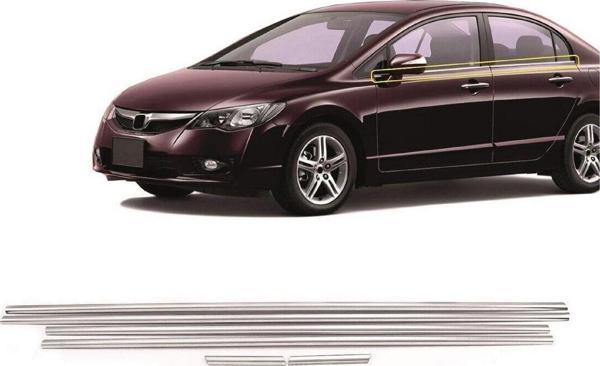S Dizayn Honda Civic Fd6 Çıta Cam Sıyırıcı Fitil Krom 6 Parça 2006-2012 - Image 1