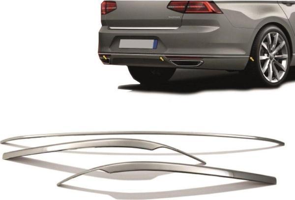 S Dizayn Vw Passat B8 Arka Tampon Alt Çıta Krom Set 3 Parça 2015-2019 - Image 1