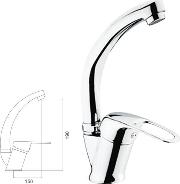 BELLA SERİSİ KUĞU LAVABO BATARYASI - Image 1