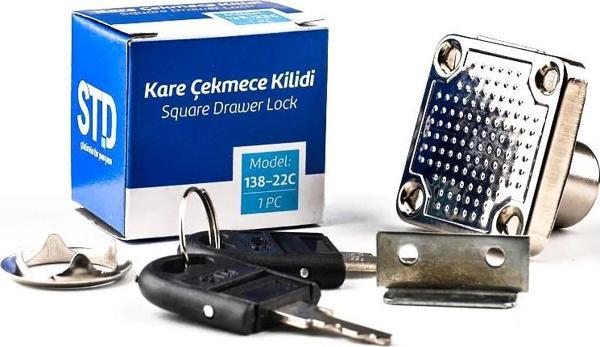 138-22 MM ÇEKMECE KİLİDİ NİKEL - Image 1
