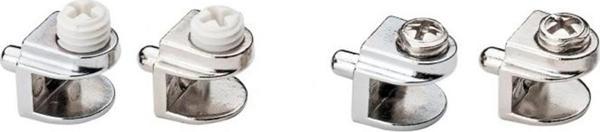 CAM RAF TUTUCU PİMLİ NİKEL 5 MM PLASTİK VİDALI ( 5 ADET ) - Image 1
