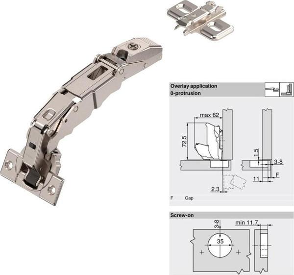 BLUM 71T7550 CLİP TOP 155 0 AÇILI MENTEŞE - Image 1