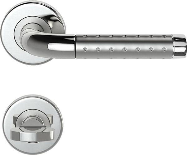 CONDI 206L NOKTALI SATEN KROM ROZETLI KAPI KOLU ROZETLİ WC (TK) - Image 1