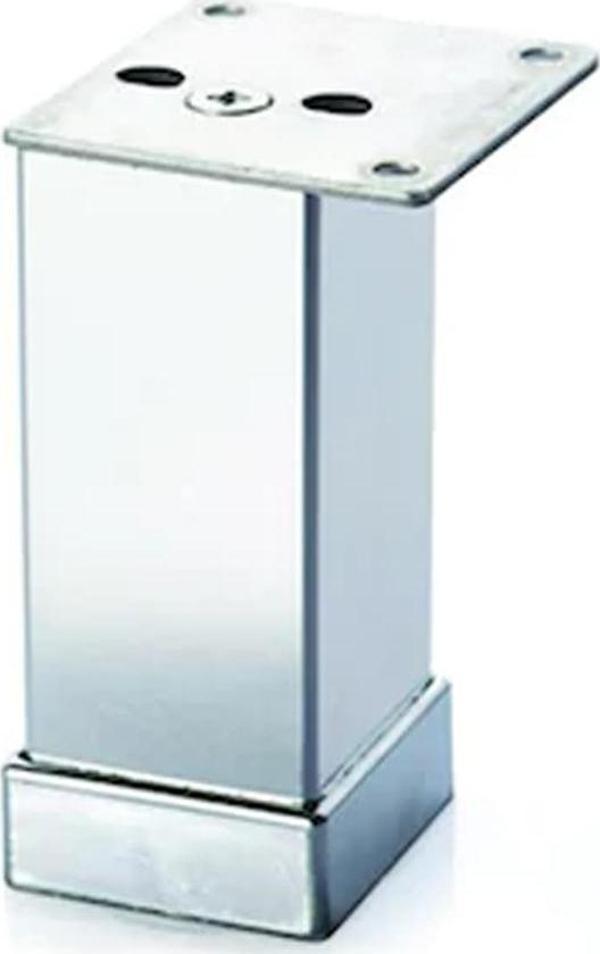 EROĞLU 40X40 ALÜMİNYUM DÜZ KARE AYAK KROM 5 CM - Image 1