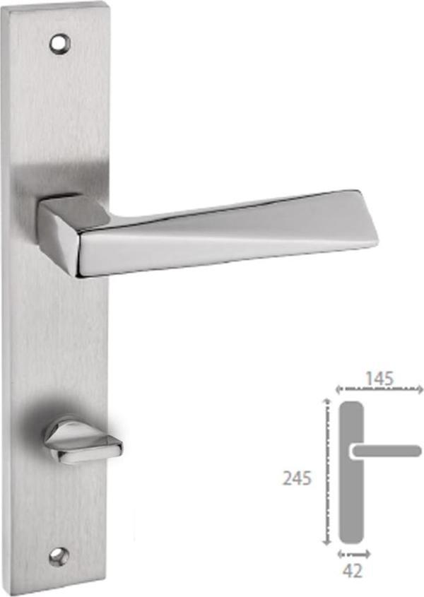 PİRAMİT NİKEL SATEN KAPI KOLU AYNALI WC (TK) - Image 1