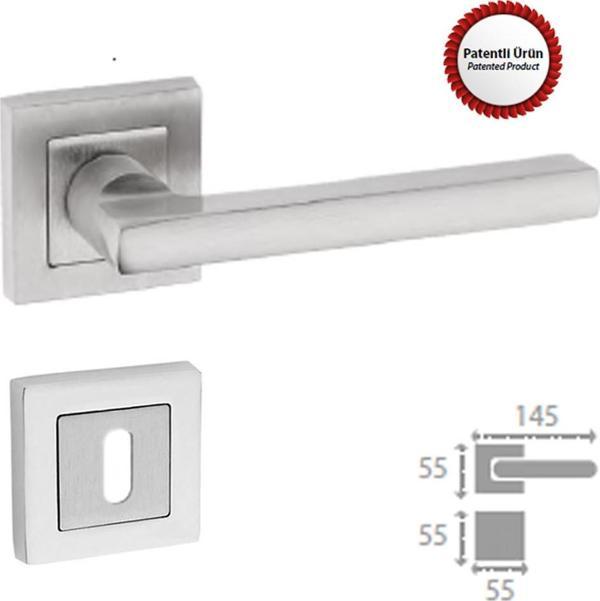 EURPA SATEN NİKEL KAPI KOLU KARE ROZETLİ ODA (TK) - Image 1