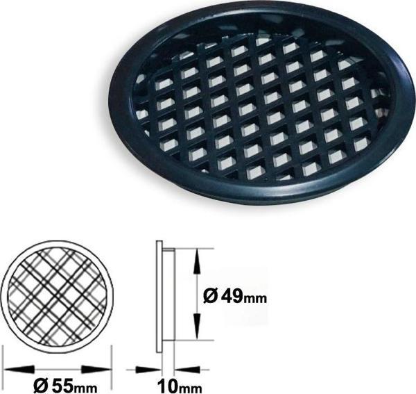 PLASTİK MENFEZ 50 MM SİYAH - Image 1