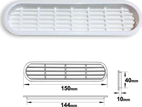 PLASTİK MENFEZ OVAL BEYAZ - Image 1
