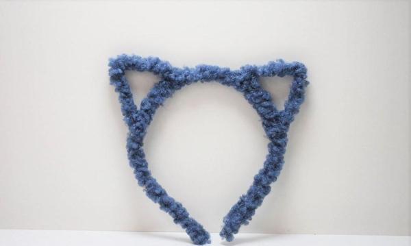 1 Adet Mavi Tavşan kulak Taç Kız Çocuk Toka Saç Takı   - Image 1