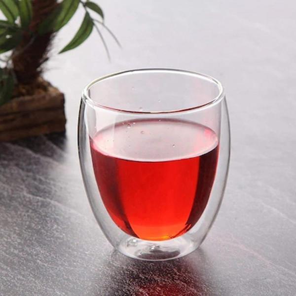 250 ml Çift Duvarlı Espresso Magnolia Tatlı Cam Bardak Çay Kahve Süt Kupa Bardak Borosilikat Çift Cidarlı Cam Bardak     - Image 1
