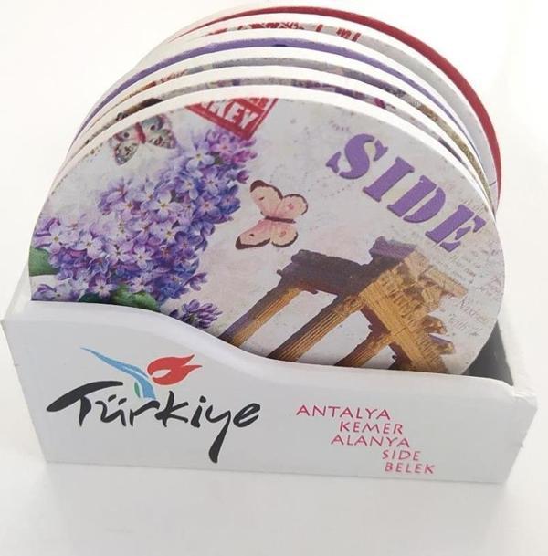 Ahşap 6lı Kupa Bardak Altlığı - Image 1