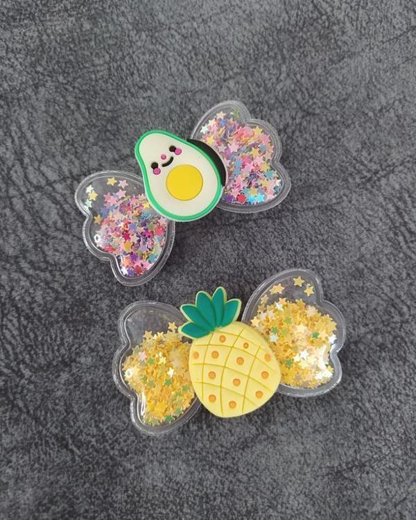 Ananas Avokado Meyveli Silikon Yıldızlı Pens Toka - Image 1