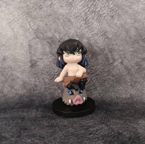Anime Demon Slayer Inosuke Hashibira 9 cm Karakter Figür Oyuncak Biblo  - Image 1