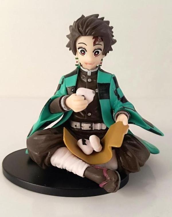 Anime Demon Slayer Kimetsu No Yaiba Tanjiro 10 cm Oturan Karakter Figür Oyuncak Biblo  - Image 1