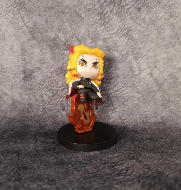 Anime Demon Slayer Rengoku 9 cm Karakter Figür Oyuncak Biblo  - Image 1