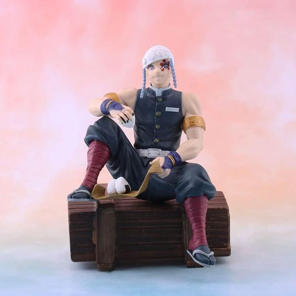 Anime Demon Slayer Tengen Uzui 17 cm Oturan Karakter Figür Oyuncak Biblo  - Image 1