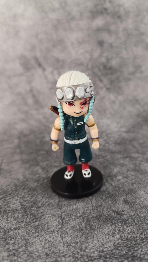 Anime Figür Demon Slayer Tengen Uzui 8 cm Karakter Figür Oyuncak Biblo  - Image 1