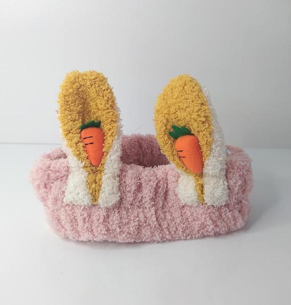 Bandana Peluş 1 Adet Sevimli Tavşan Kulak Havuç Saç Çember Ve Kafa Bandı  - Image 1