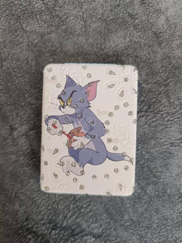 Cep Ayna Makyaj Çanta Seyehat Taşınabilir Tom Ve Jerry Ayna Kozmetik  - Image 1