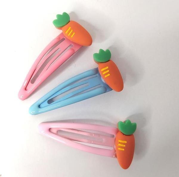 Havuç Renkli Meyveli Çıt Çıt Toka Saç Aksesuar 11493 - Image 1