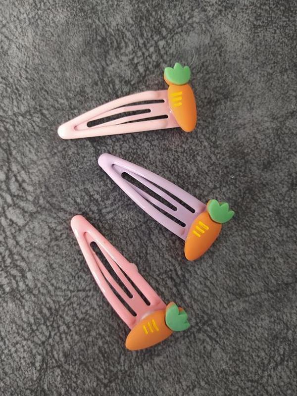 Havuç Renkli Meyveli Çıt Çıt Toka Saç Aksesuar 11495 - Image 1