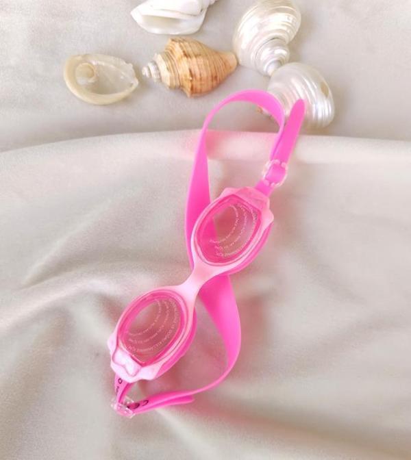 Deniz Gözlüğü Silikon Çocuk Havuz Sörf Yüzücü Gözlüğü Pembe - Image 1