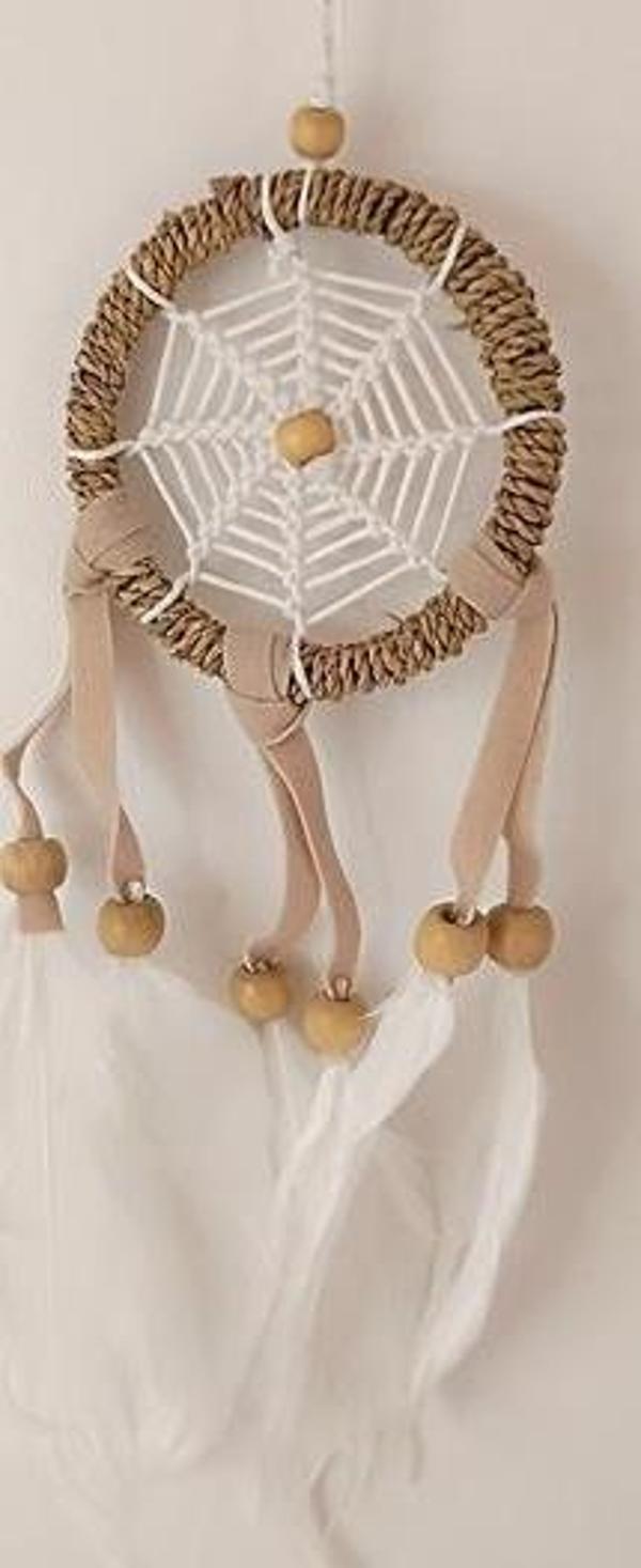 Düş Düşler Kapanı Araba Dikiz Ayna Süsü Dreamcatcher Duvar Süsleri Ev Mini Düş Kapanı  - Image 1