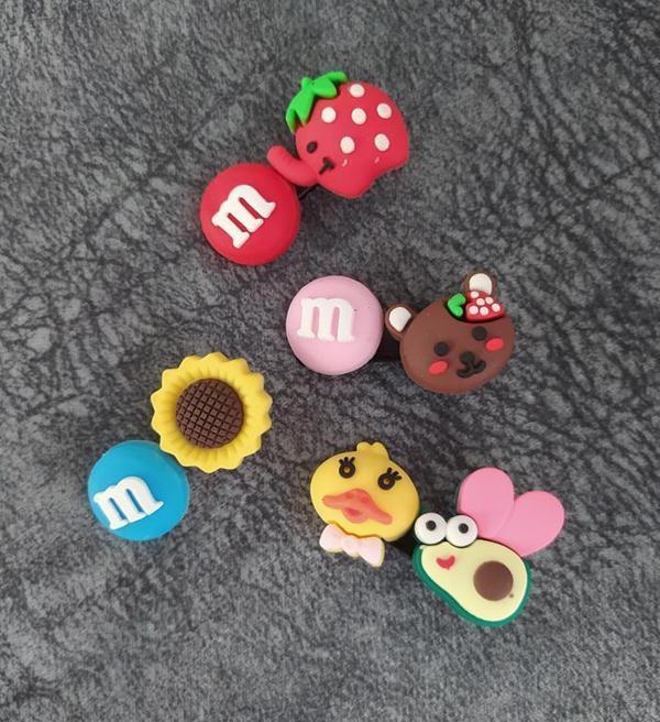 Eğlenceli Hayvan Meyve Çiçek Figür Silikon Pens Toka 11373 - Image 1