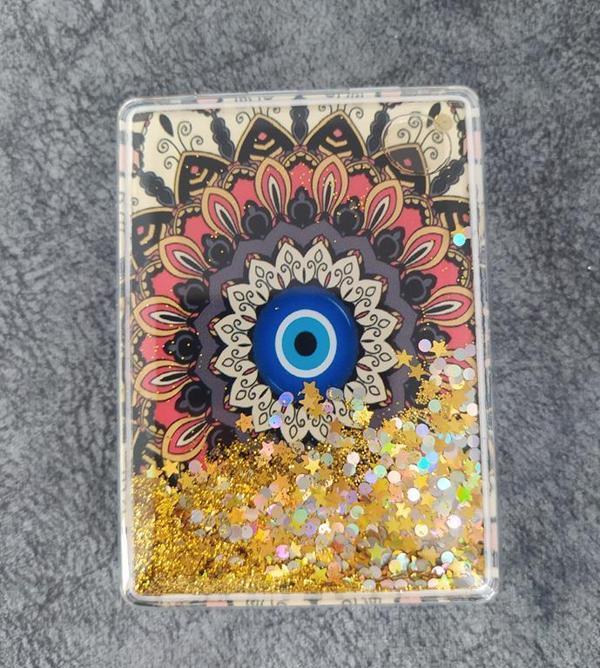 Kompakt Sulu Pullu Makyaj Aynası Kozmetik  Büyüteç Cep Makyaj Aynası Çanta Seyahat Çantası  Ev Ofis    - Image 1