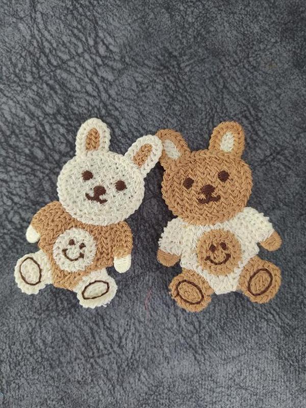 Sevimli Tavşan İp Örgü Pens Toka  - Image 1