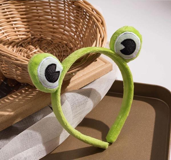 Taç Kurbağa Göz 1 Adet Yeşil Kadın Kız Saç Toka Aksesuar Hediye Takı  - Image 1