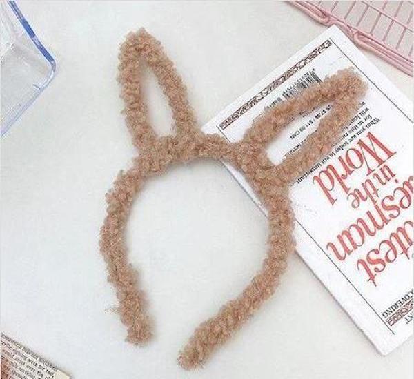 Tavşan Kulak Kahverengi Taç Kadın Kız Saç Toka  - Image 1