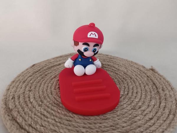 Telefon Tutucu Süper Mario Silikon Telefon Standı Karakter Figür Oyuncak 15513 - Image 1