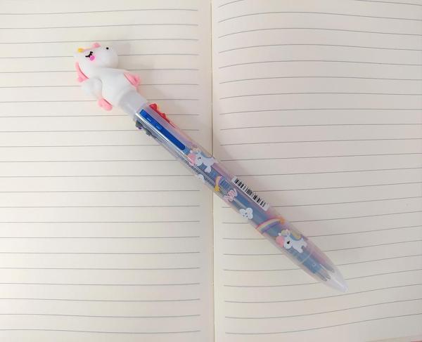 Unicorn Tek Boynuzlu At 6 Renk Tükenmez Renkli Kalem Kırtasiye Okul Gereçleri  - Image 1