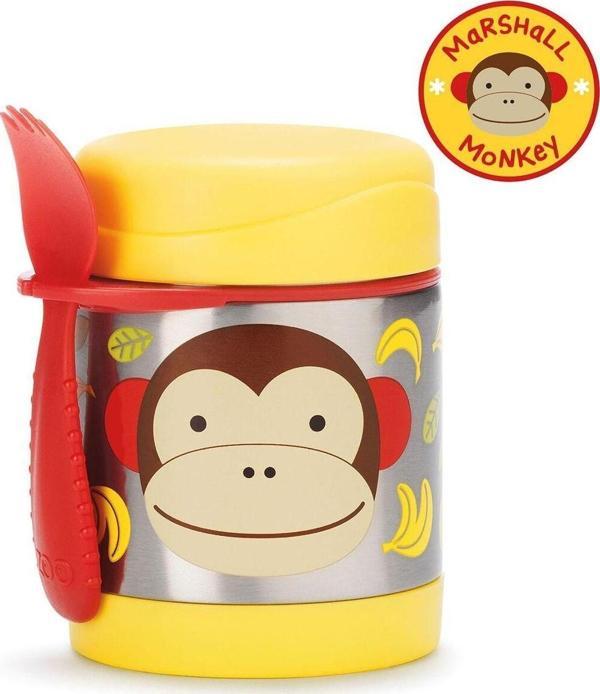 Skip Hop Zoo Paslanmaz Çelik Termos 325Ml Maymun Çok Renkli Tek Ebat - Image 1