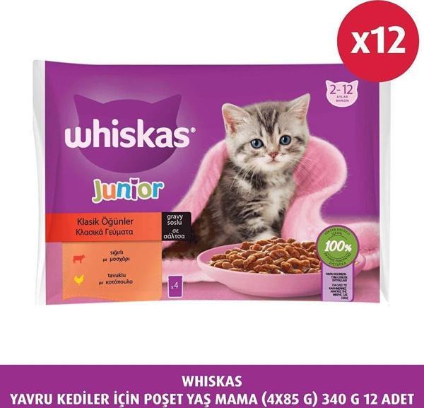 Whiskas  Yavru Etli 4'Lü 340 Gr 12X - Image 1
