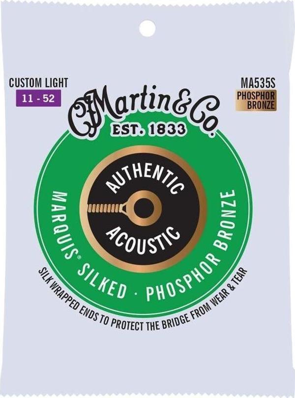 Martin Co MA535S Marquis Phosphor Bronze Akustik Gitar Teli Cstm Lt 11-52 - Image 1