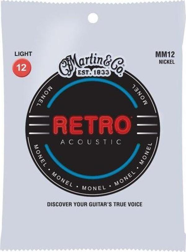 Martin Co MM12 .012-.054 Retro Monel Akustik Gitar Teli - Image 1